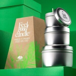 ORIGINS Tree’s A Crowd Lavender Sage Cypress Candle Set $35 NIB